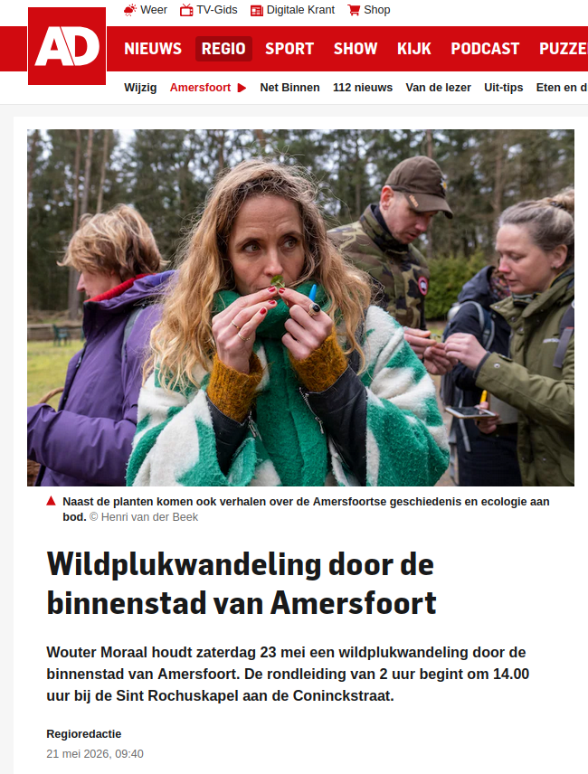 Wildplukwandeling door de binnenstad van Amersfoort – AD